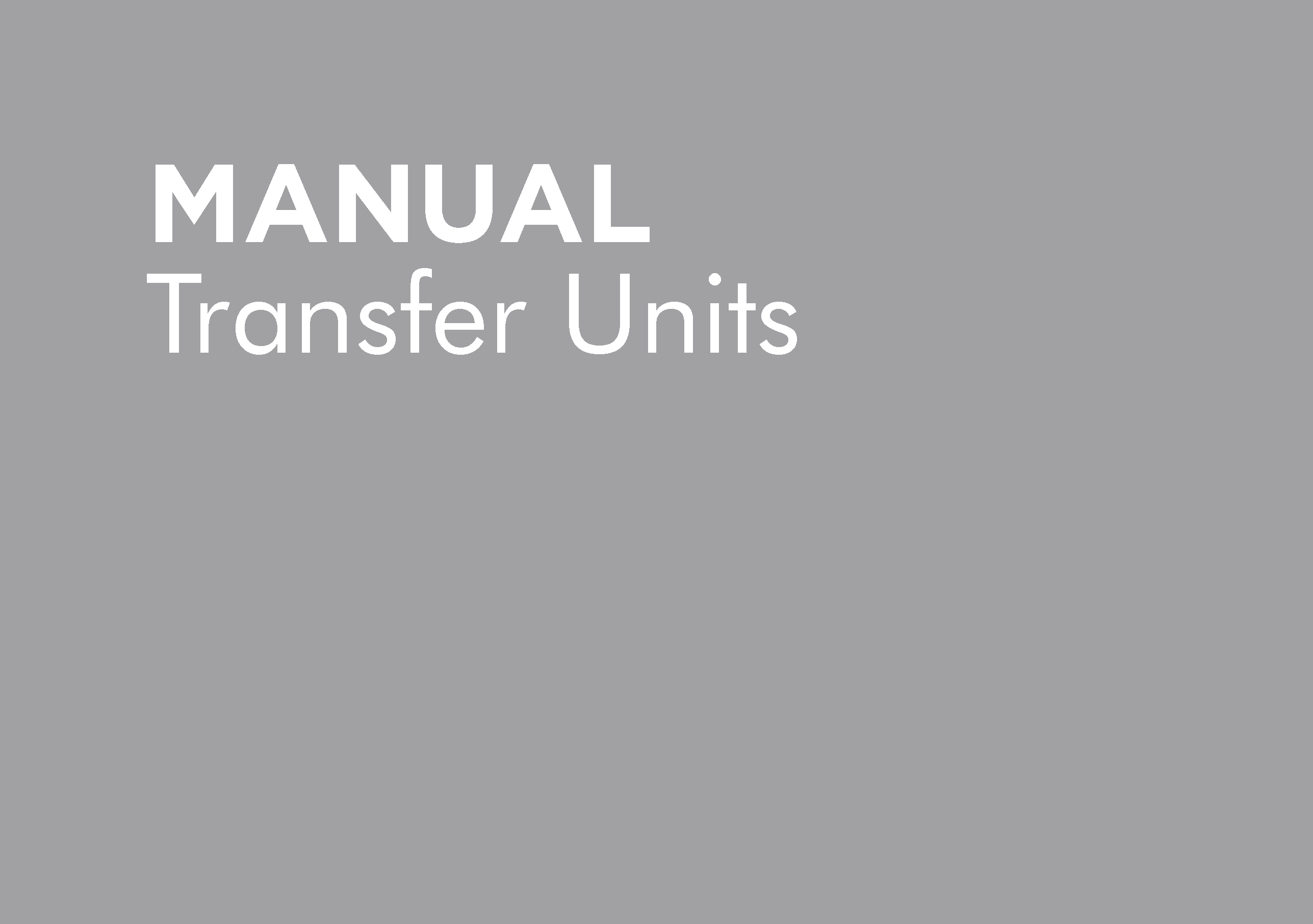 ADBLUE TRANSFER UNITS MANUAL