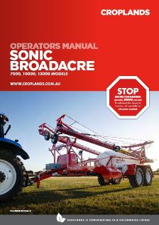 SONIC BROADACRE OPERATORS MANUAL