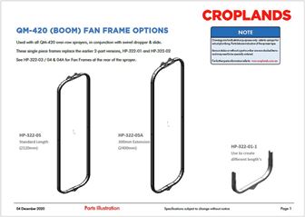 QM-420 (BOOM) FAN FRAME OPTIONS
