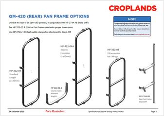 QM-420 (REAR) FAN FRAME OPTIONS