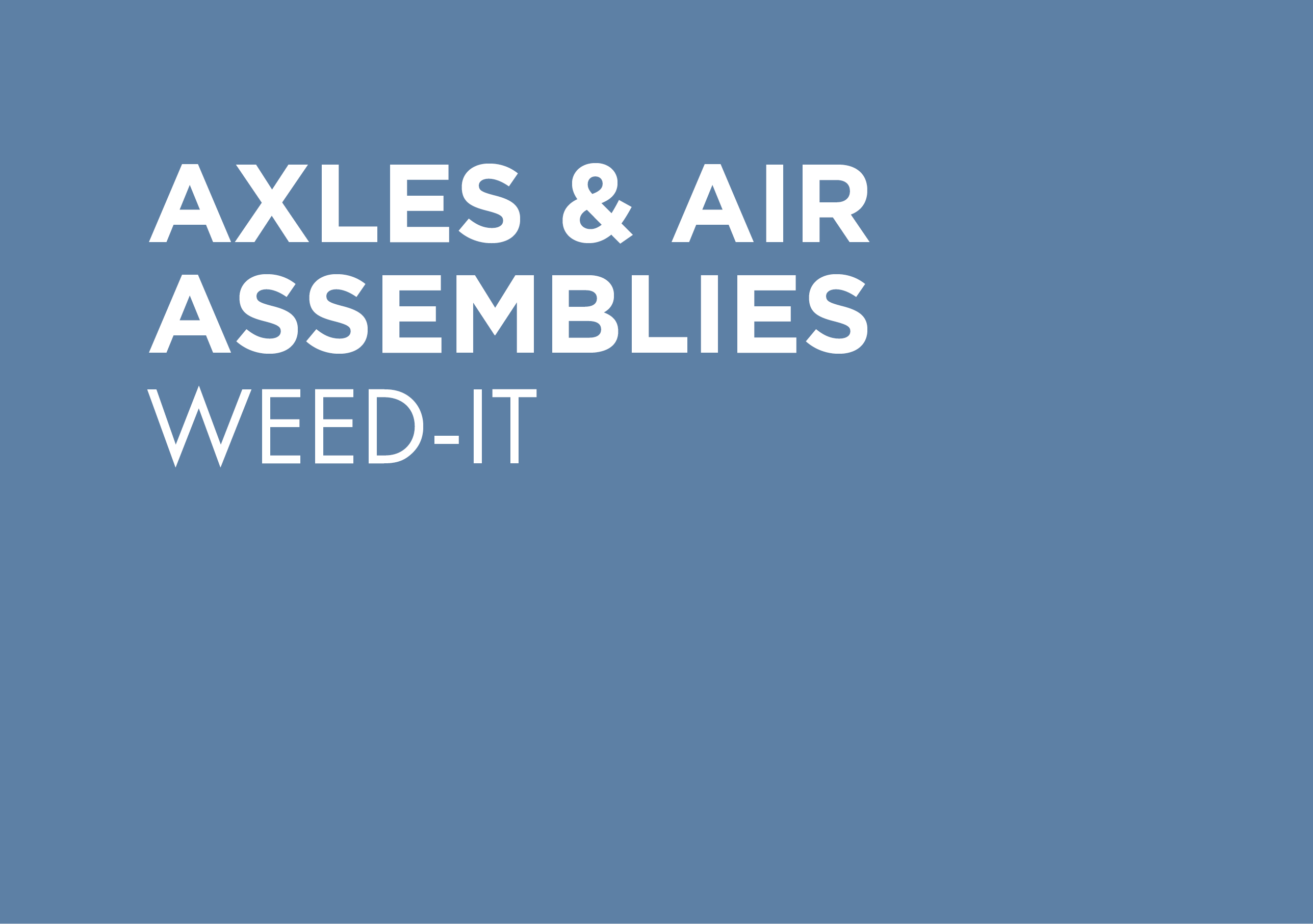 WEEDIT CASTER WHEEL SUB ASSY(PDF)