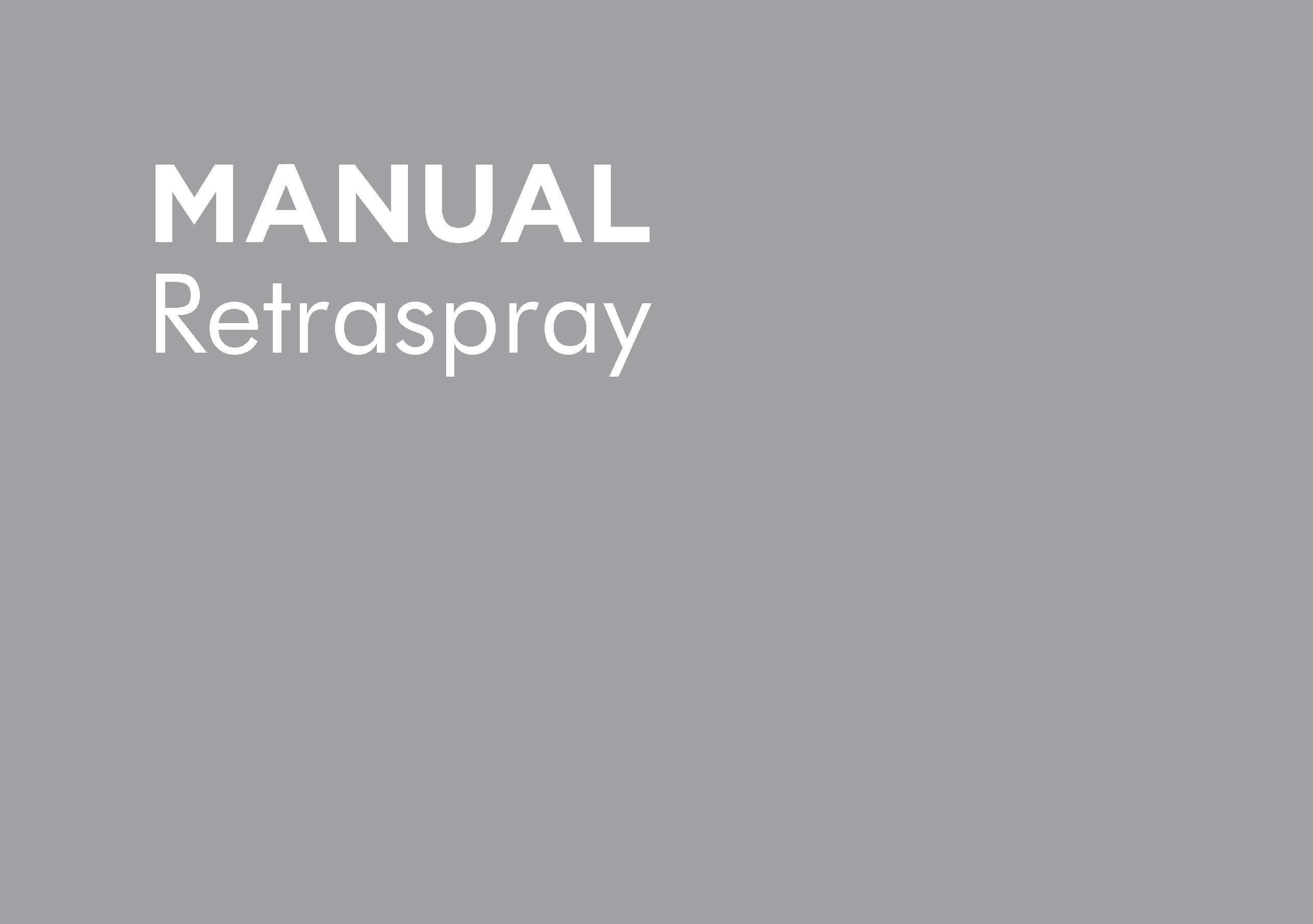 RETRASPRAY OPERATORS MANUAL